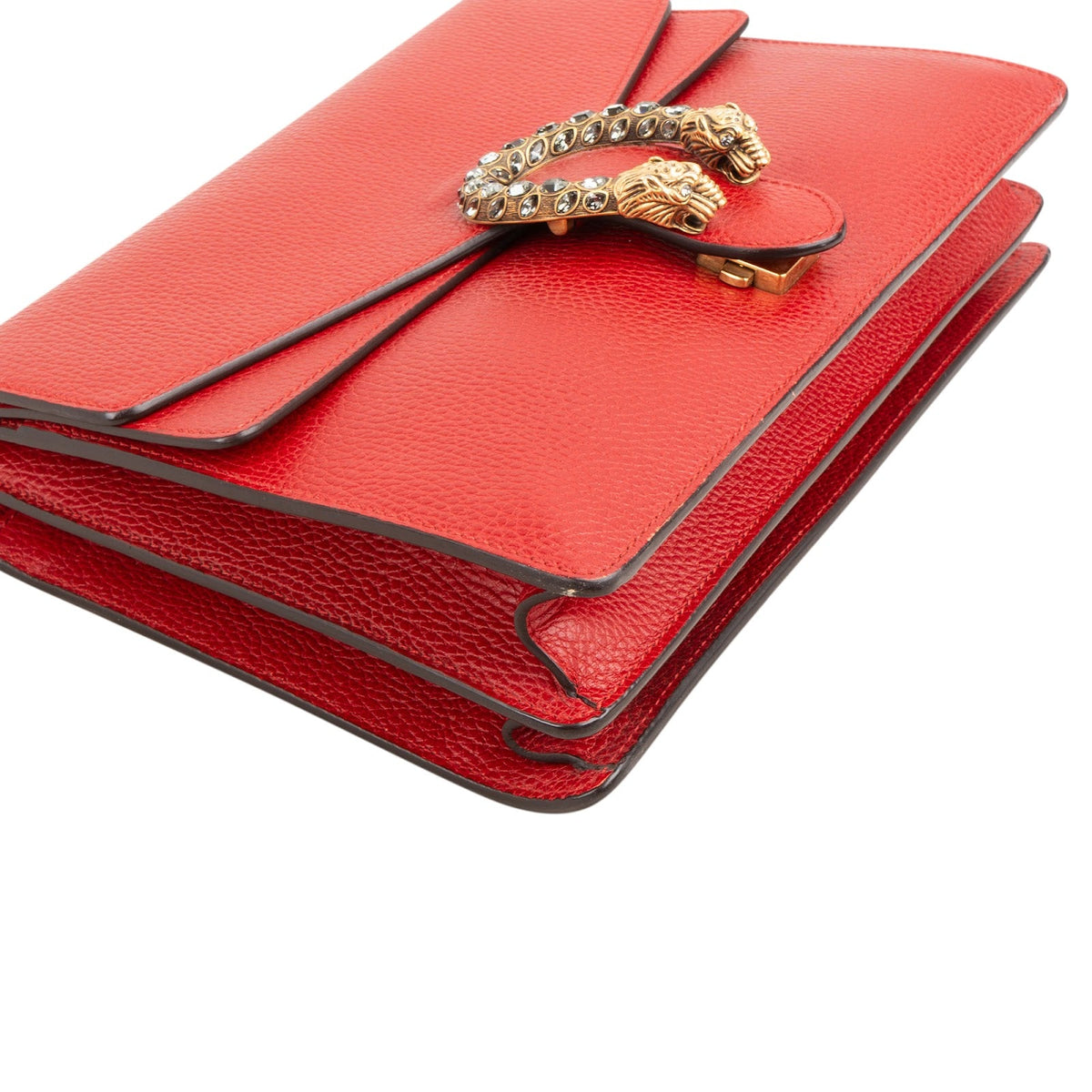 Gucci Red Leathe Crystal Dionysus Shoulder Crossbody Bag