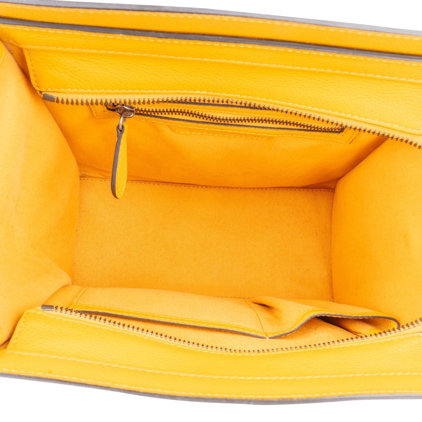 Céline Yellow Leather Luggage Handbag