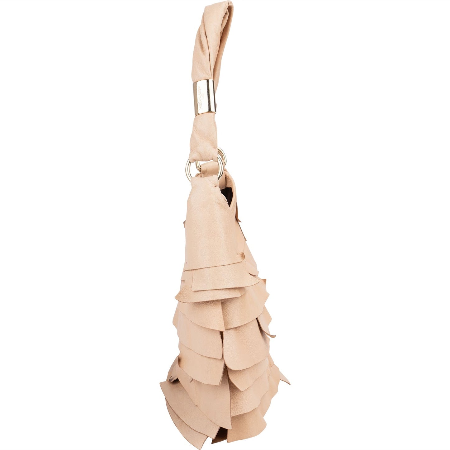 Yves Saint Laurent Leather Rive Gauche Ruffle Hobo Shoulder Bag
