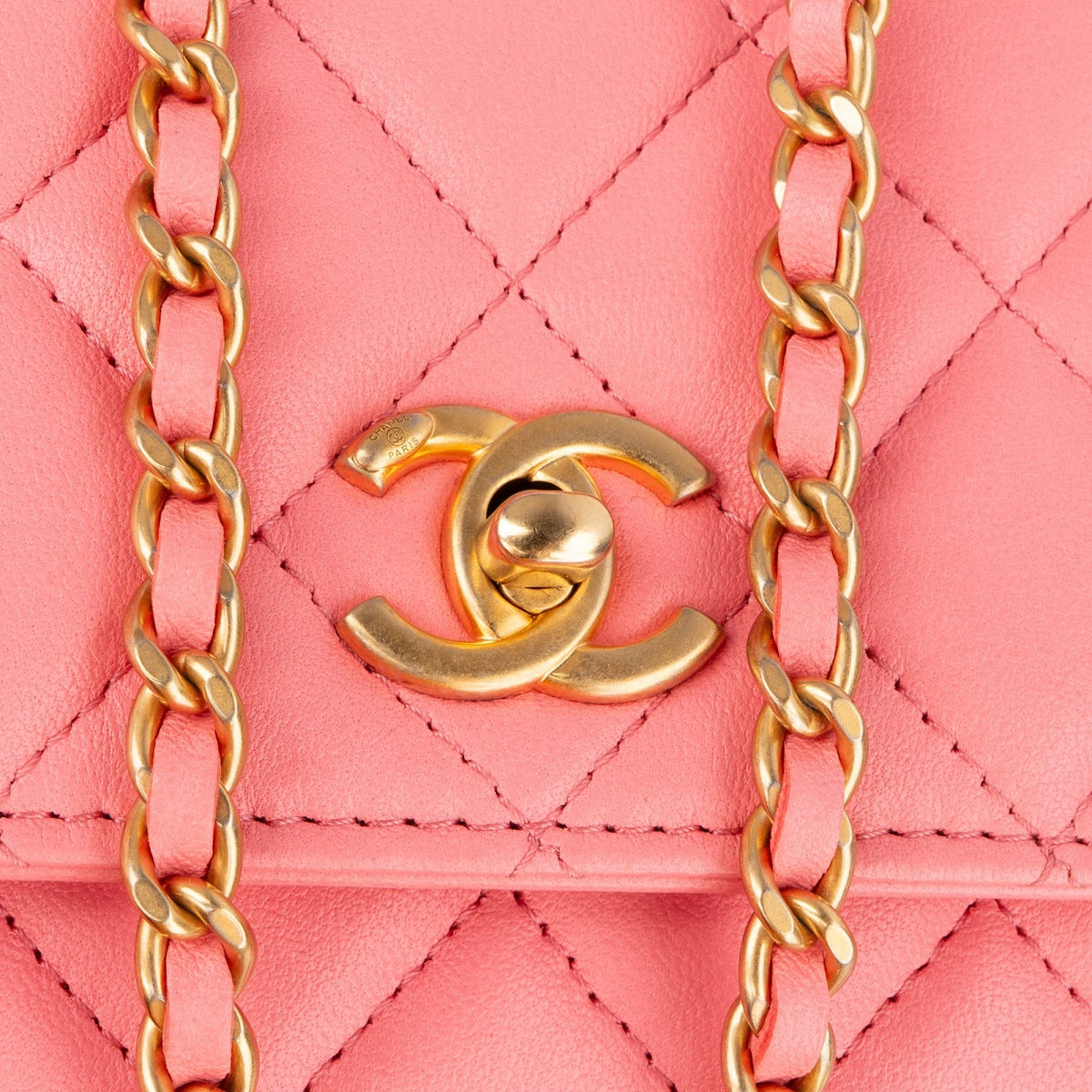 Chanel Quilted Lambskin Pearl Crush Adjustable Wallet On Chain Crossbody Bag
