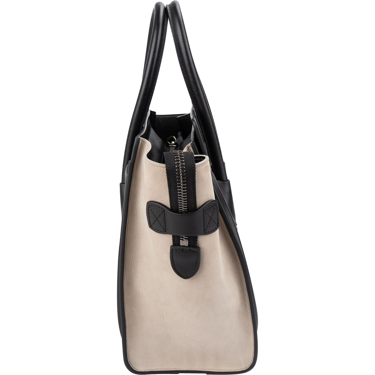 Céline Tricolor Grained Smooth Calfskin Suede Luggage Handbag