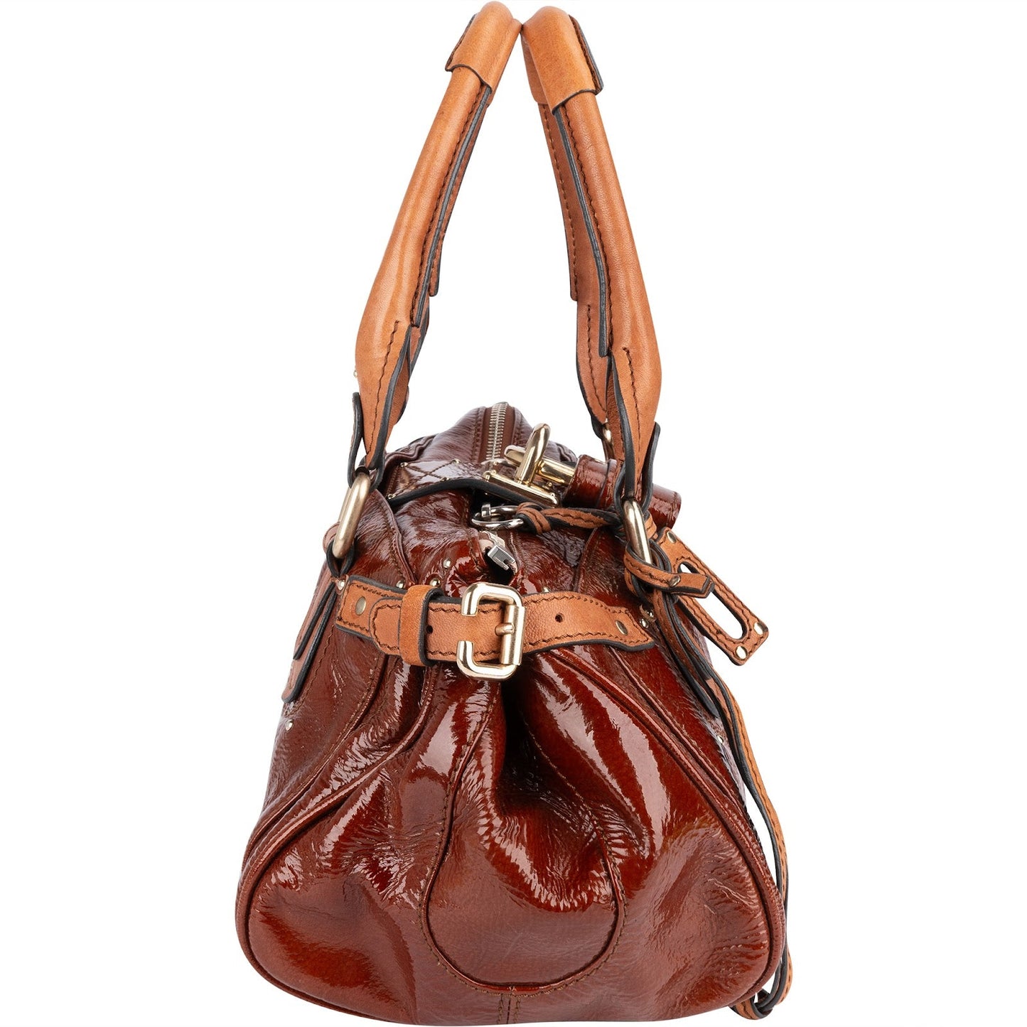 Chloé Patent Leather Paddington Satchel Handbag