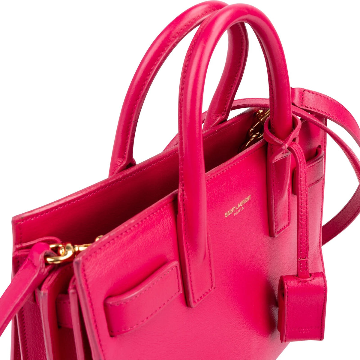 Saint Laurent Sac De Jour aus rosa Leder – Ansicht 2