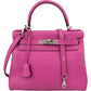 Hermès Pink Chevre Leather Palladium Kelly 28 Handbag