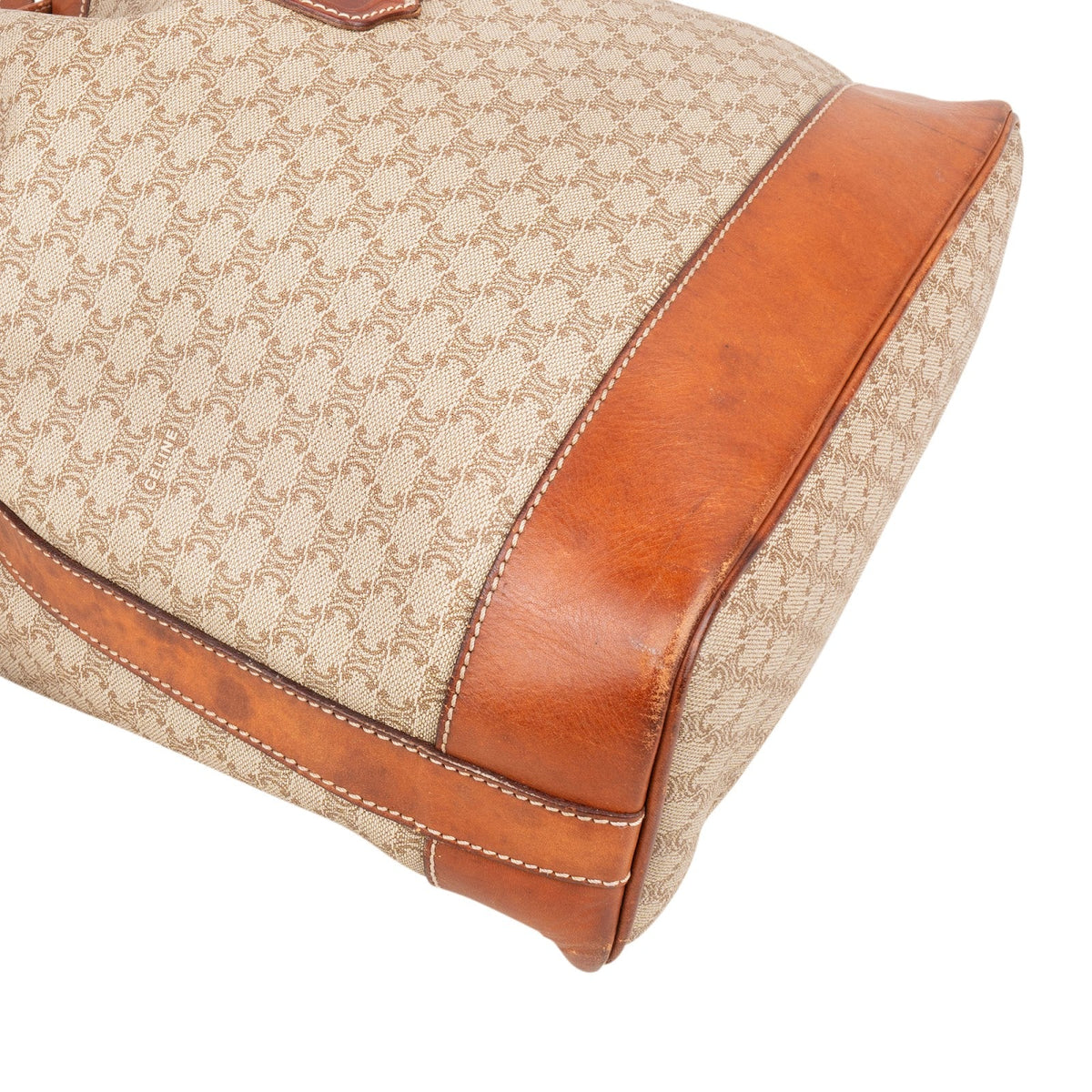 Celine Macadam Monogram Drawstring Bucket Shoulder Bag