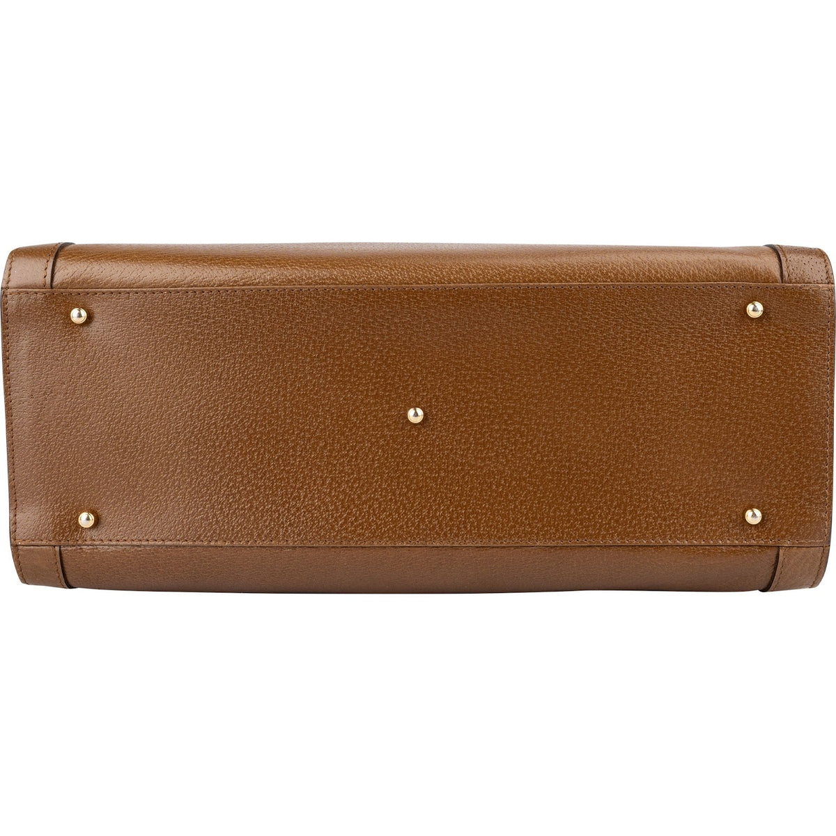 Gucci Brown Leather Bamboo Top Handle Handbag