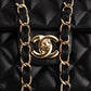 Chanel Quilted Lambskin East West Single Flap Shoulder Bag