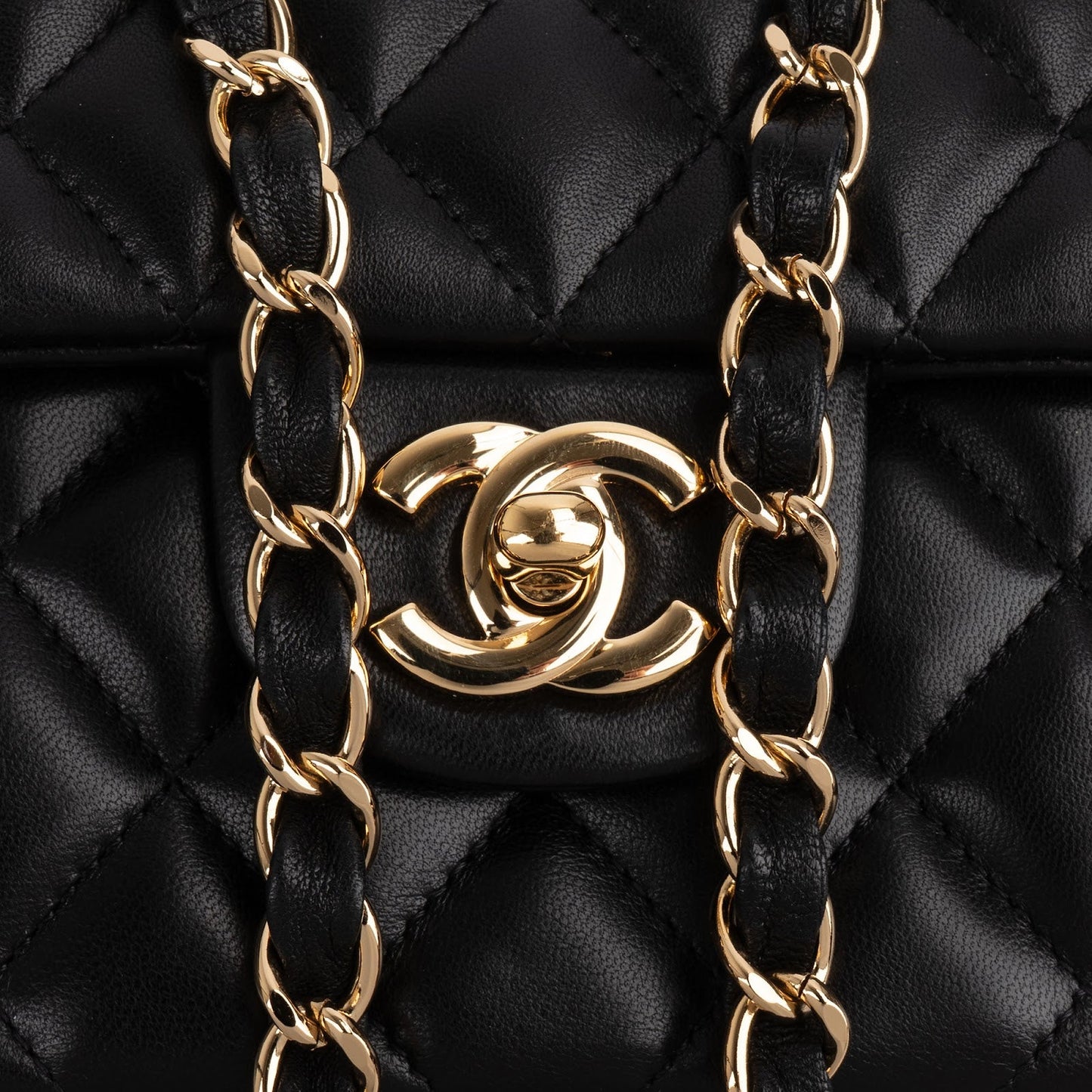 Chanel Quilted Lambskin East West Single Flap Shoulder Bag