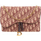 Christian Dior Trotter Monogram Canvas Saddle Wallet On Chain Crossbody Bag