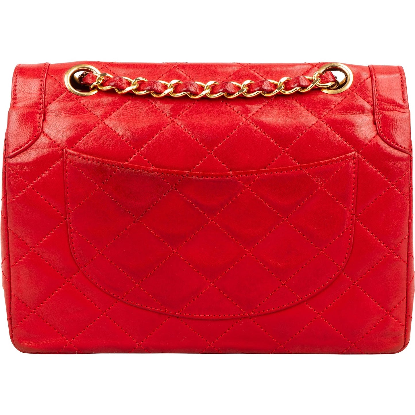 Chanel Quilted Lambskin Bicolor Double Flap Crossbody Bag