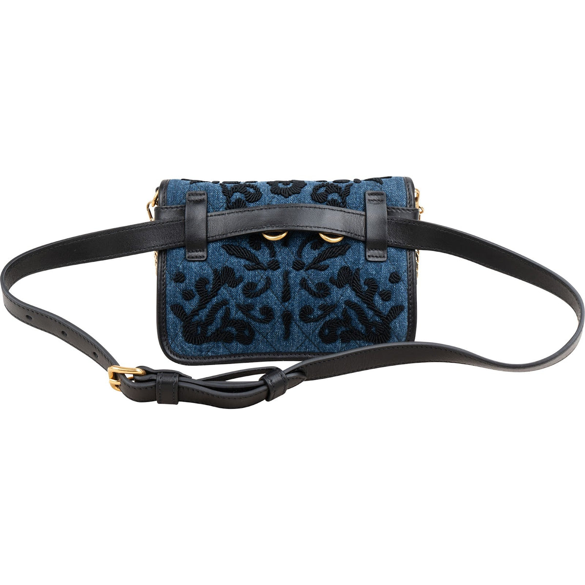 Prada Cahier Belt Bag aus besticktem Denim – Ansicht 5