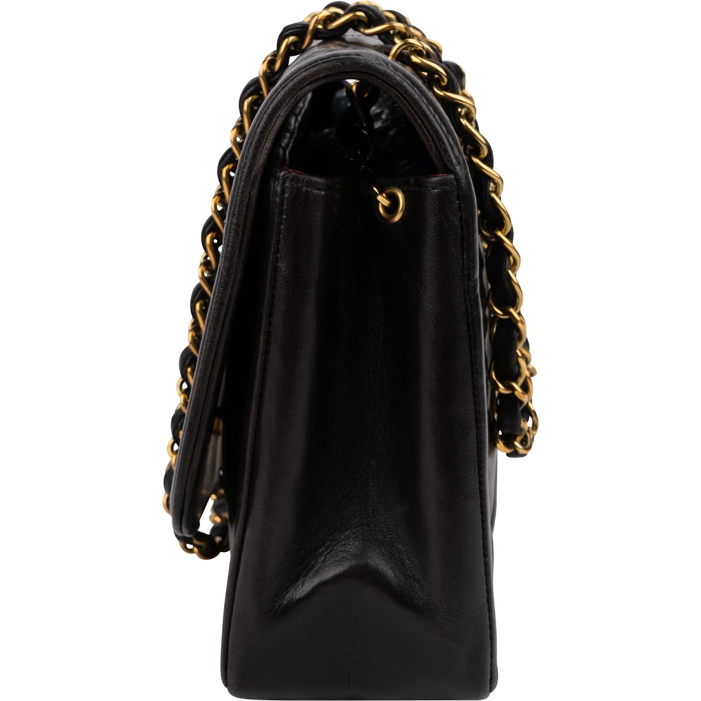 Chanel Quilted Lambskin 24K Gold Medium Diana Single Flap Crossbody Bag