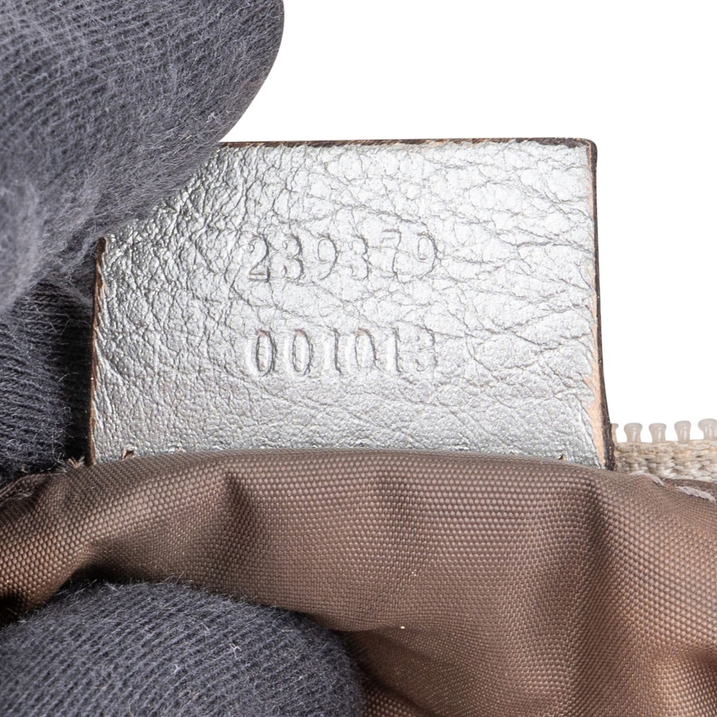 Gucci Silver Guccissima Leather Hobo Shoulder Bag