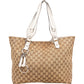 Gucci Monogram GG Canvas Abbey Horsebit Tote Shoulder Bag