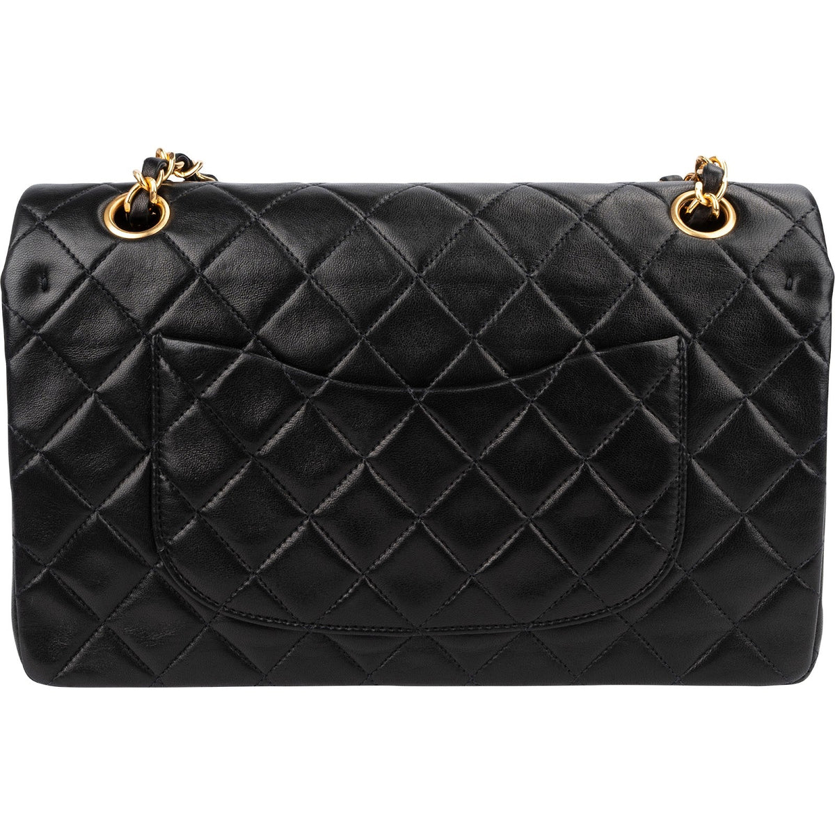 Chanel Quilted Lambskin Medium 24K Gold Double Flap Shoulder Bag