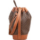 Celine Macadam Monogram Canvas Drawstring Bucket Shoulder Bag