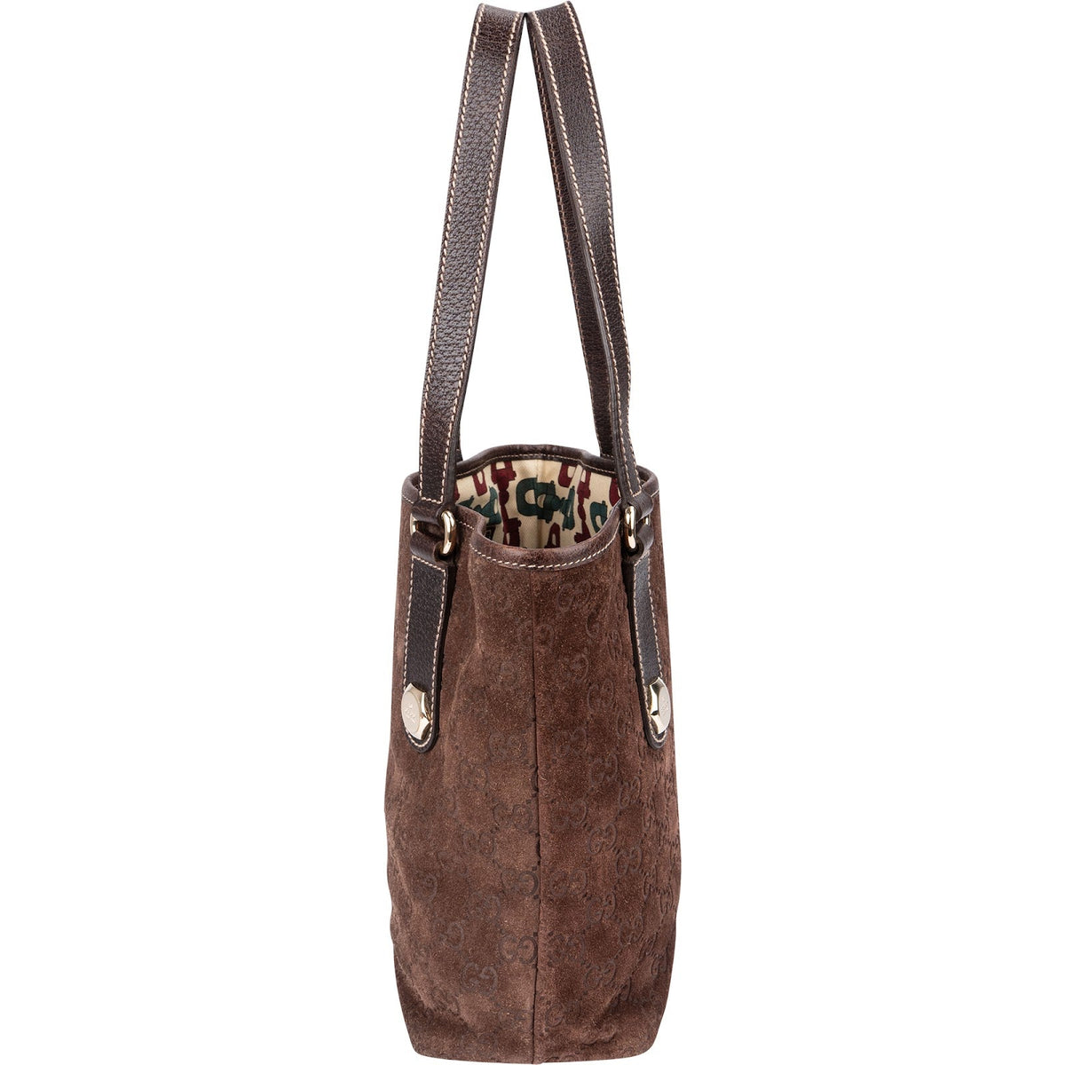 Gucci Tote aus geprägtem GG Wildleder – Ansicht 3