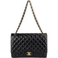Chanel Quilted Lambskin Gold Maxi Double Flap Crossbody Bag