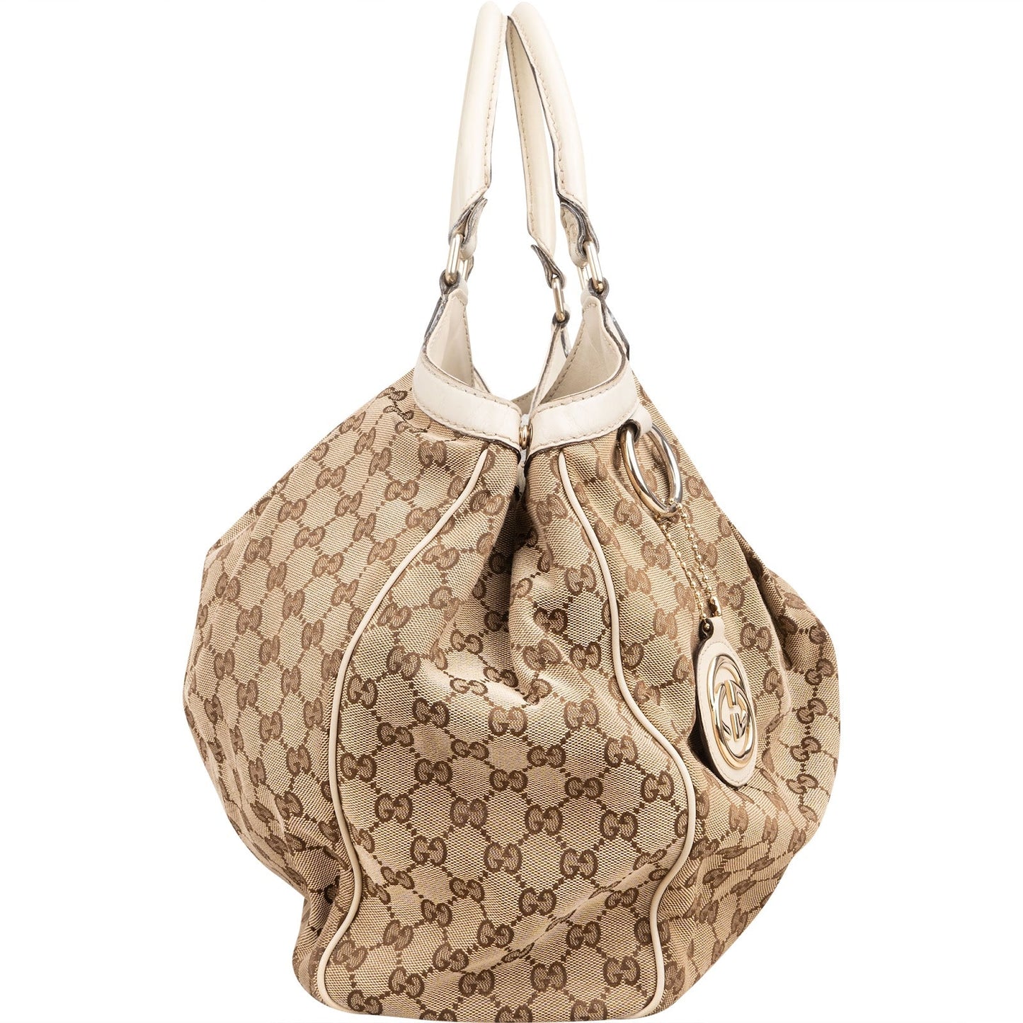 Gucci Monogram GG Canvas Sukey Large Hobo Tote Handbag