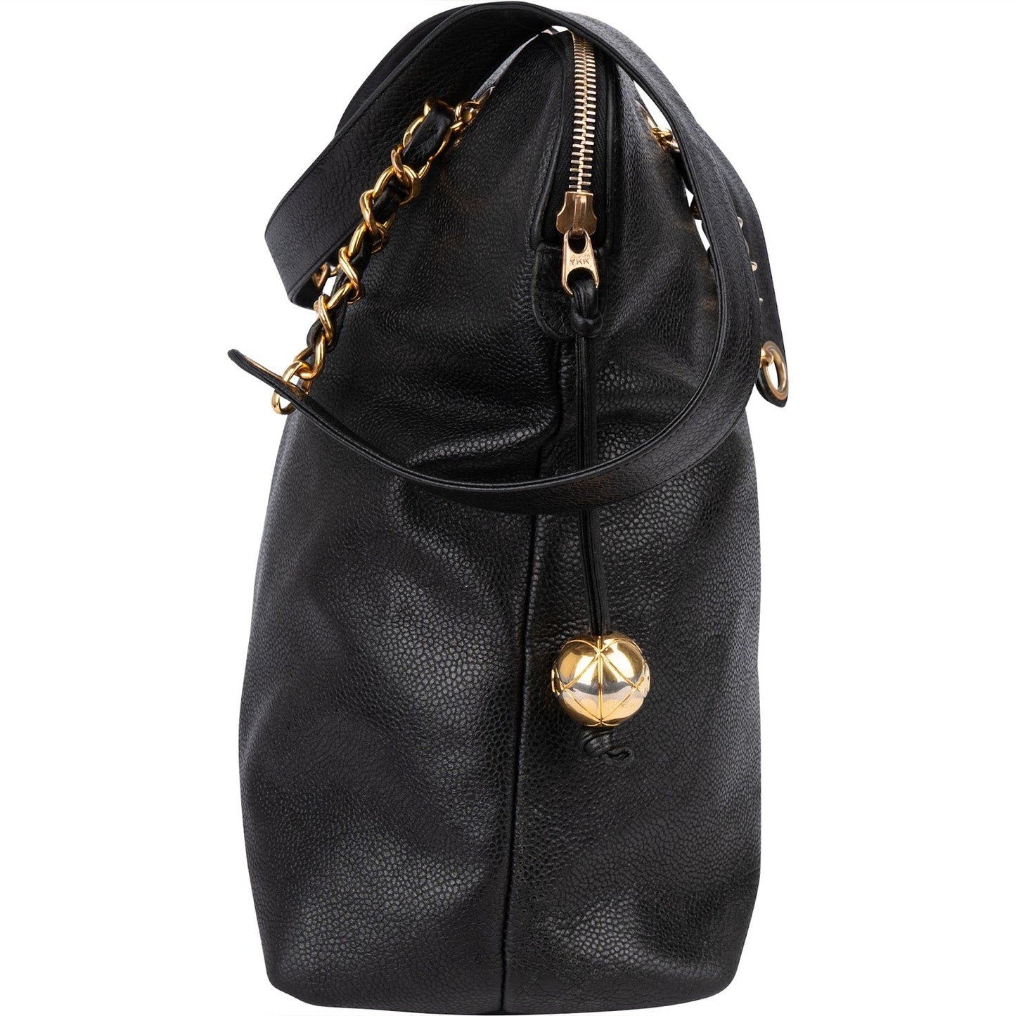 Chanel Caviar Leather CC Maxi Shopping Tote Shoulder Bag