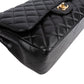 Chanel Caviar Leather Palladium Jumbo Double Flap Crossbody Bag