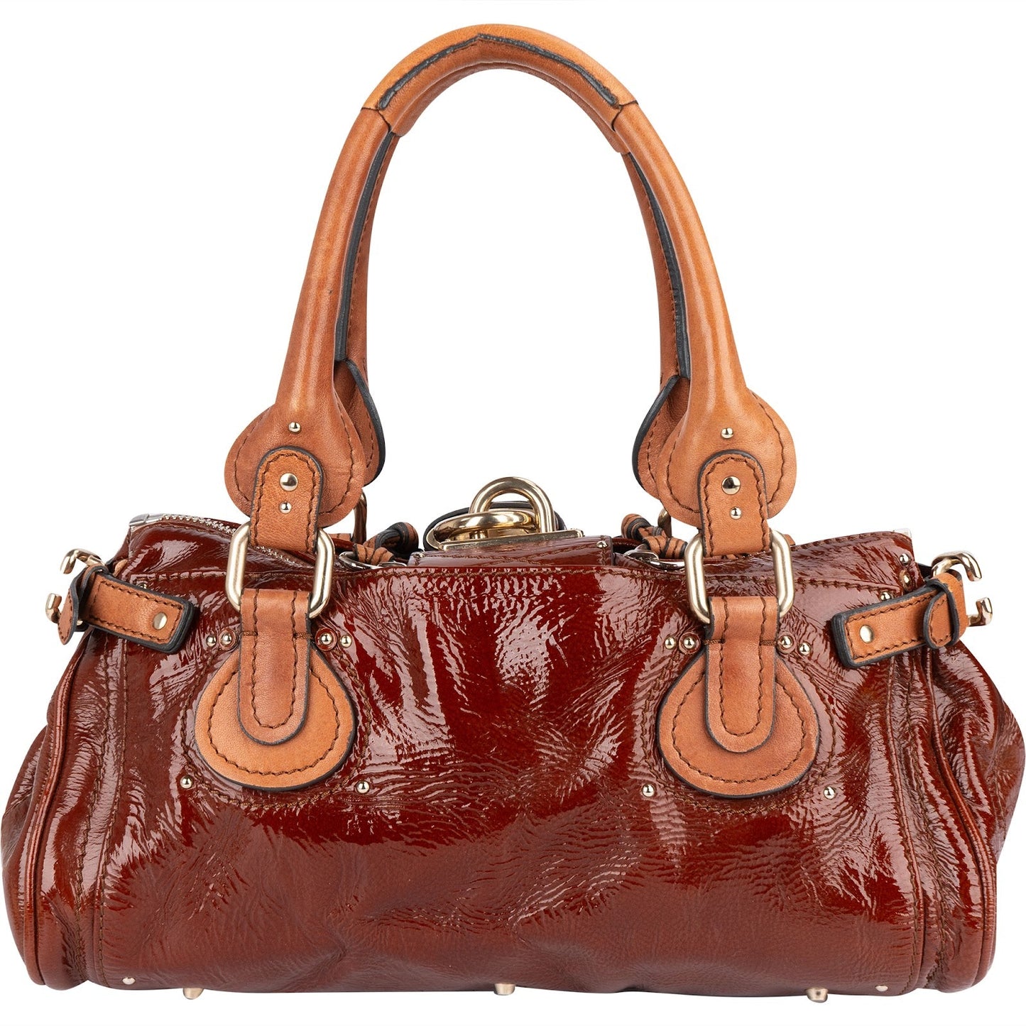 Chloé Patent Leather Paddington Satchel Handbag