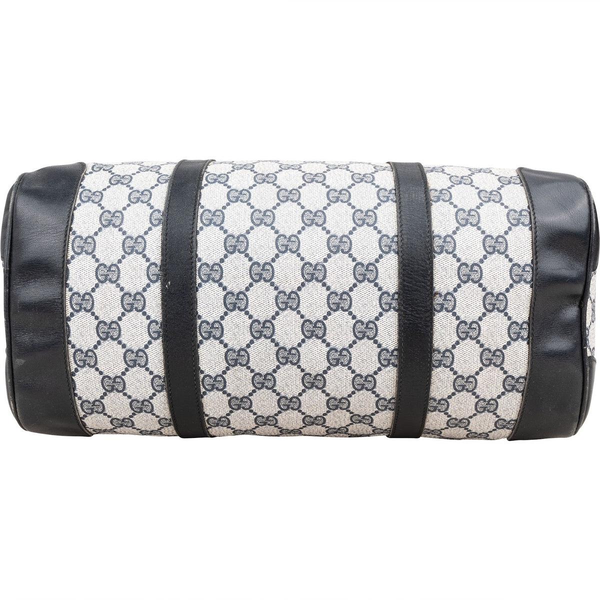 Gucci Navy Monogram GG Plus Coated Canvas Boston Handbag