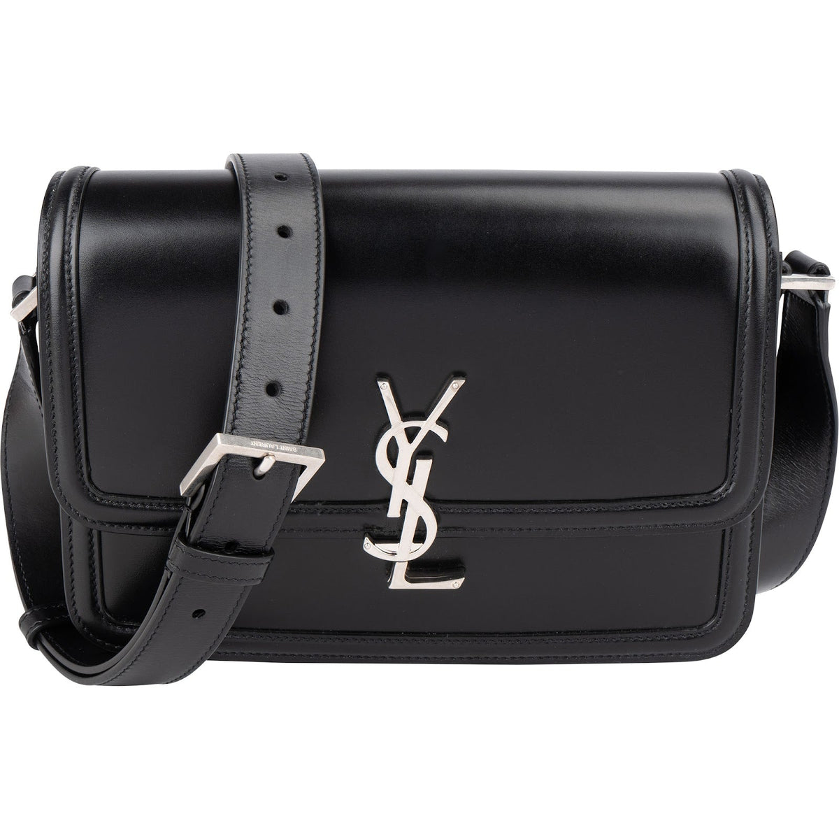Yves Saint Laurent Boxcalf Medium Sac Solferino aus Kalbsleder – Vorderansicht