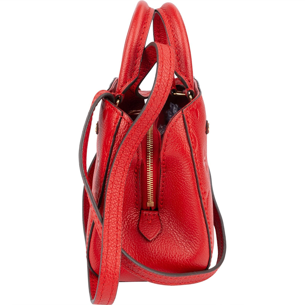 Louis Vuitton Leather Monogram Empreinte Nano Montaigne Crossbody Handbag