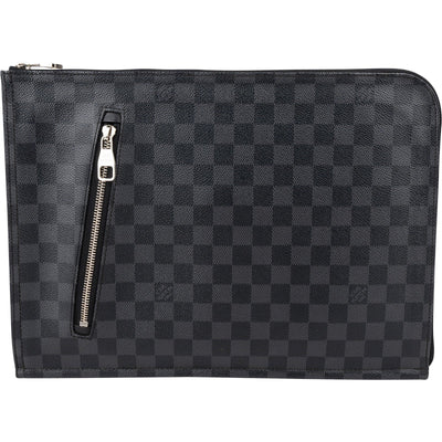 Louis Vuitton Monogram Damier Graphite Pochete Documents GM Clutch