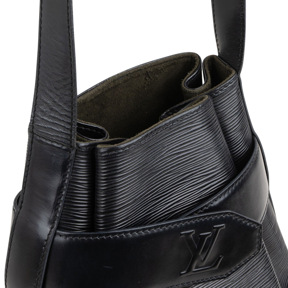 Louis Vuitton Noir Epi Leather Sac d'Epaule PM Shoulder Bag