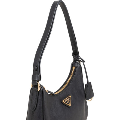 Prada Saffiano Leather Triangle Re-Edition 2005 Shoulder Bag
