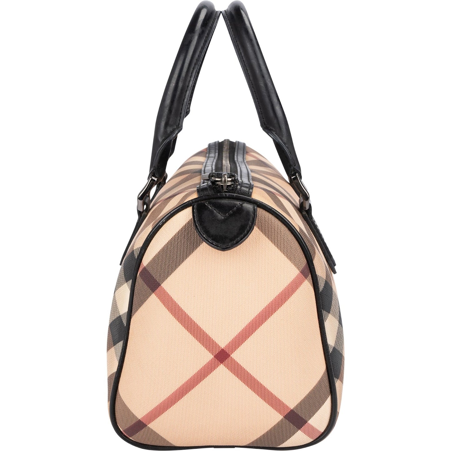 Burberry Nova-Check Monogram Boston Handbag