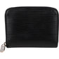 Louis Vuitton Noir Epi Leather Zippy Coin Purse Wallet