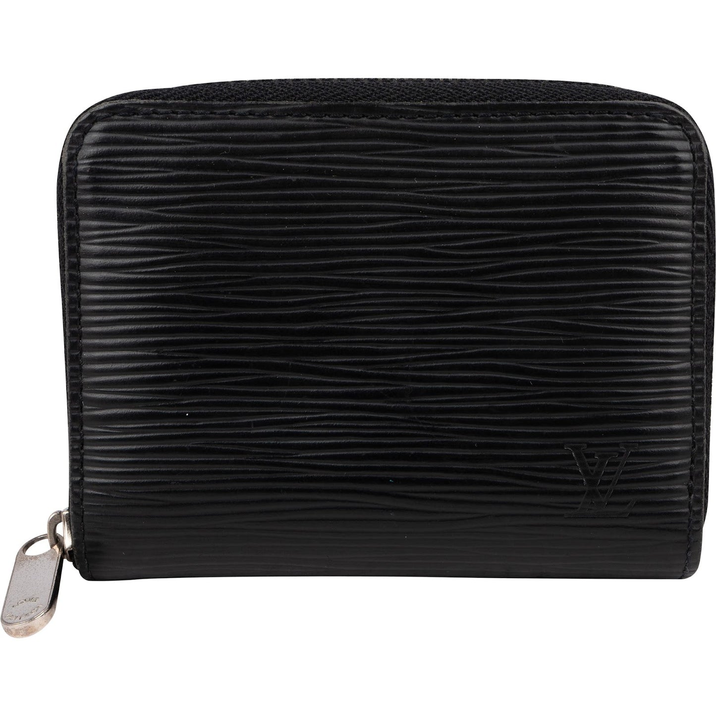 Louis Vuitton Noir Epi Leather Zippy Coin Purse Wallet