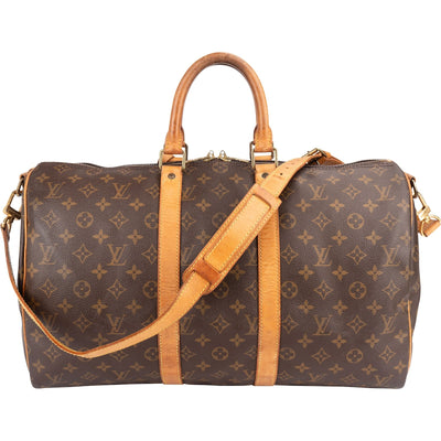 Louis Vuitton Monogram Canvas Keepall 45 Bandoulière Travel Bag