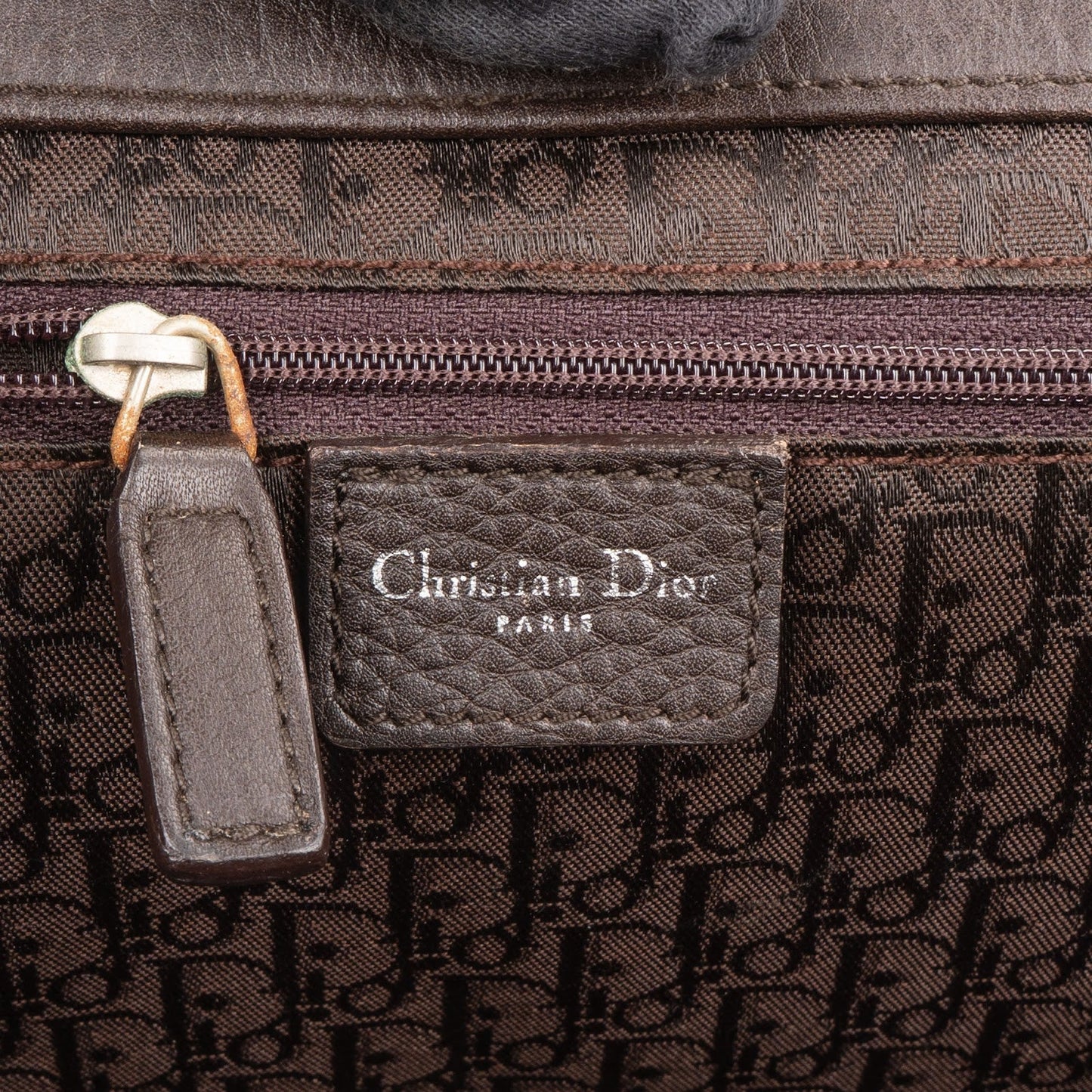 Christian Dior Quilted Cannage Leather D Buckle Shopping Tote Handbag