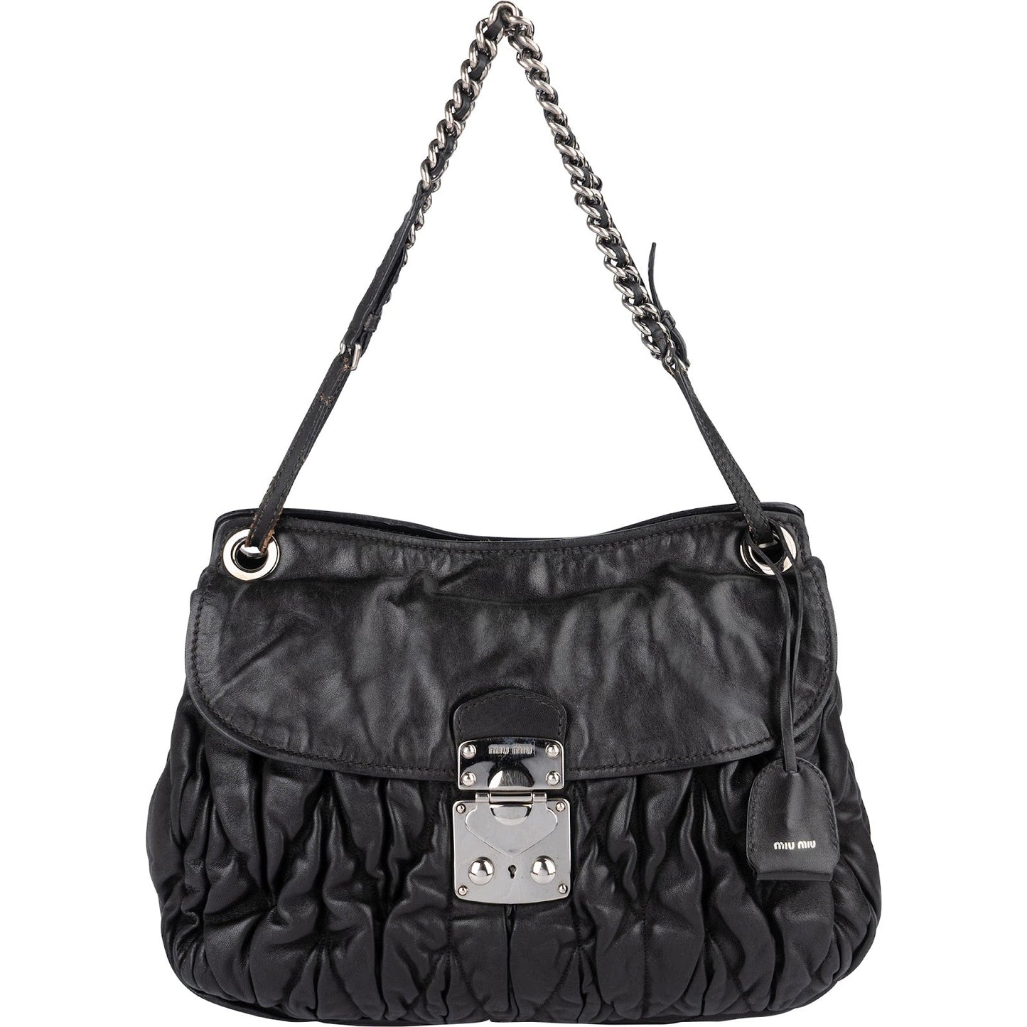 Miu Miu Matelassé Leather Hobo Shoulder Bag