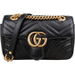 Gucci Red Leather GG Marmont Flap Crossbody Bag