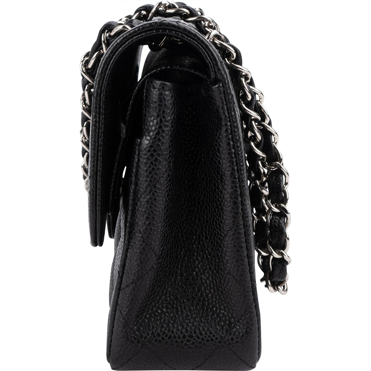 Chanel Quilted Caviar Leather Small Double Flap Shoulder Bag