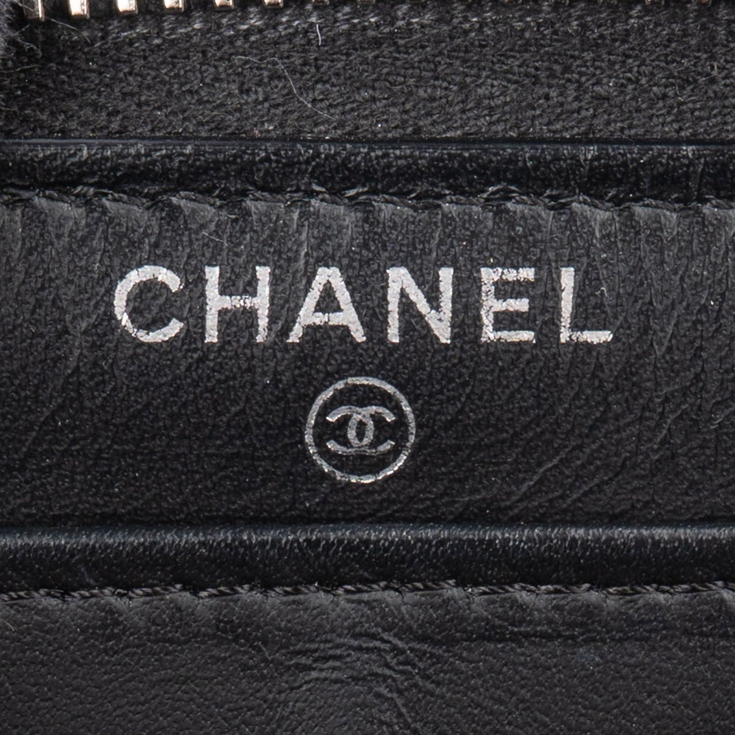 Chanel Quilted Glittered Caviar Leathe CC Wallet