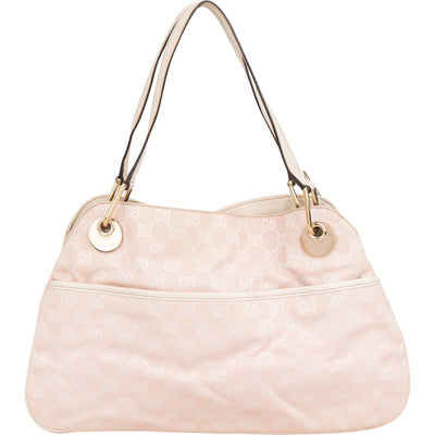 Gucci Pink Monogram GG Canvas Hobo Shoulder Bag