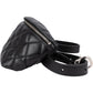Chanel Uniform Belt Bag aus schwarzem gestepptem Lammleder – Ansicht 5