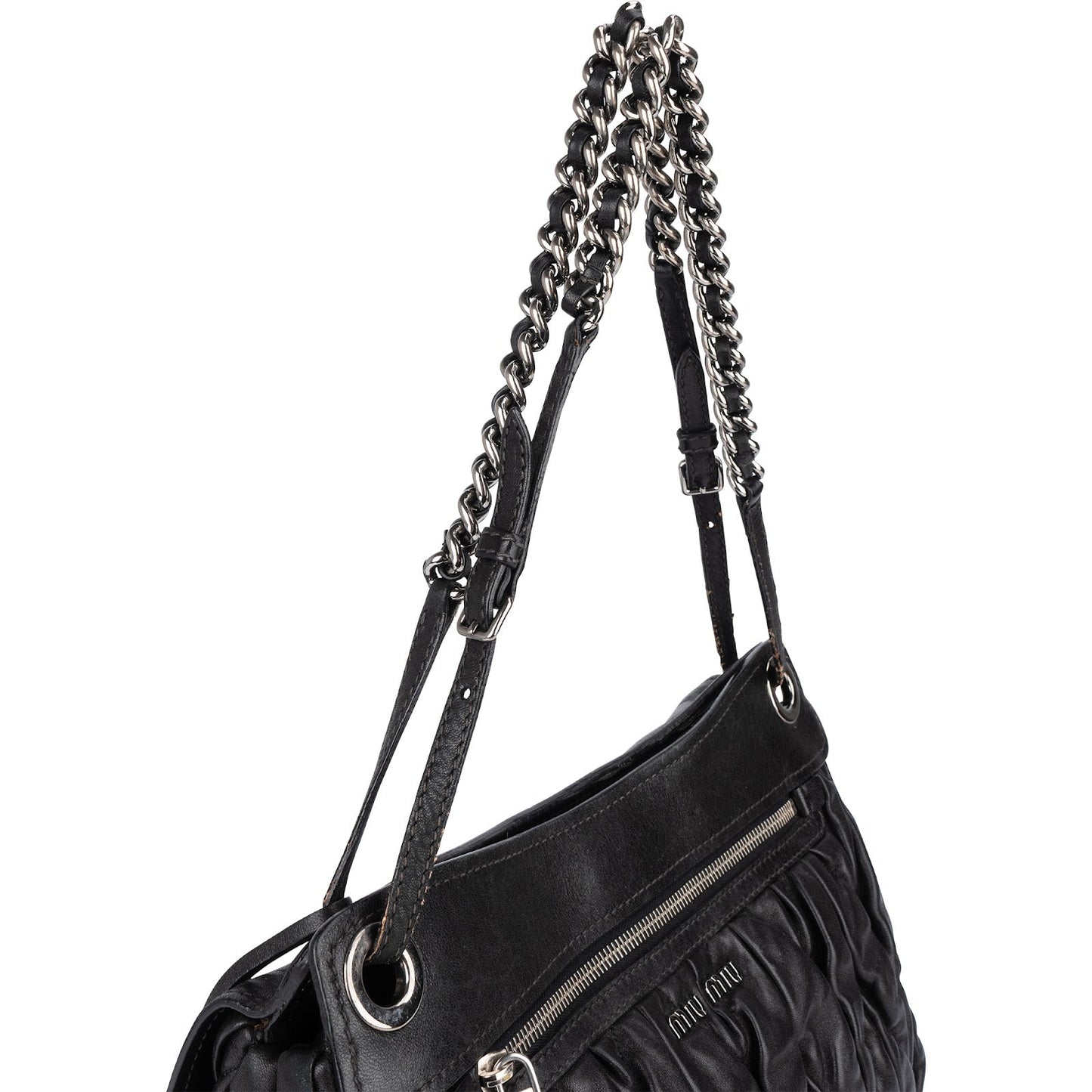 Miu Miu Matelassé Leather Hobo Shoulder Bag