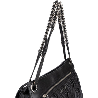 Miu Miu Matelassé Leather Hobo Shoulder Bag