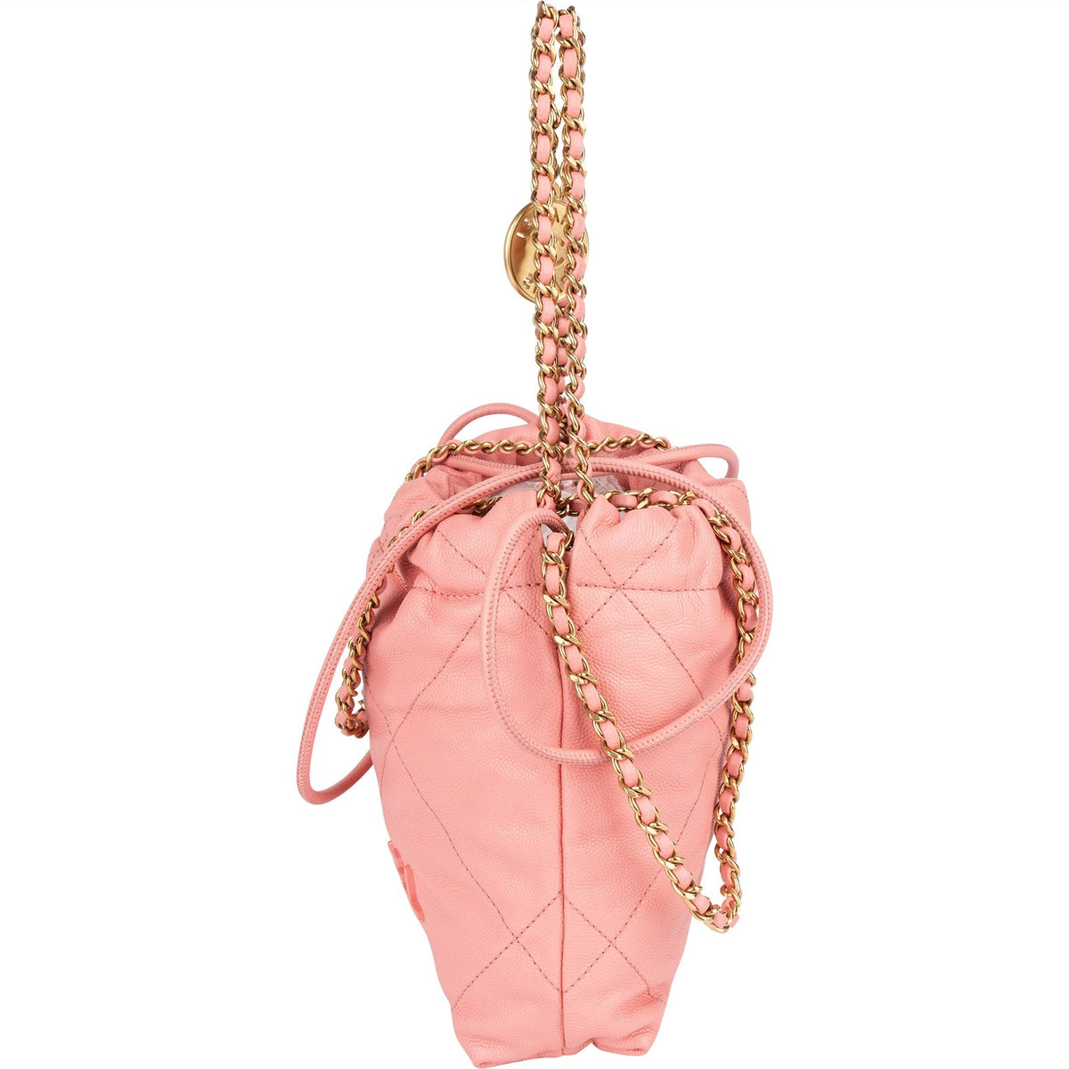 Chanel 22 Caviar Leather Small Drawstring Bag Handbag