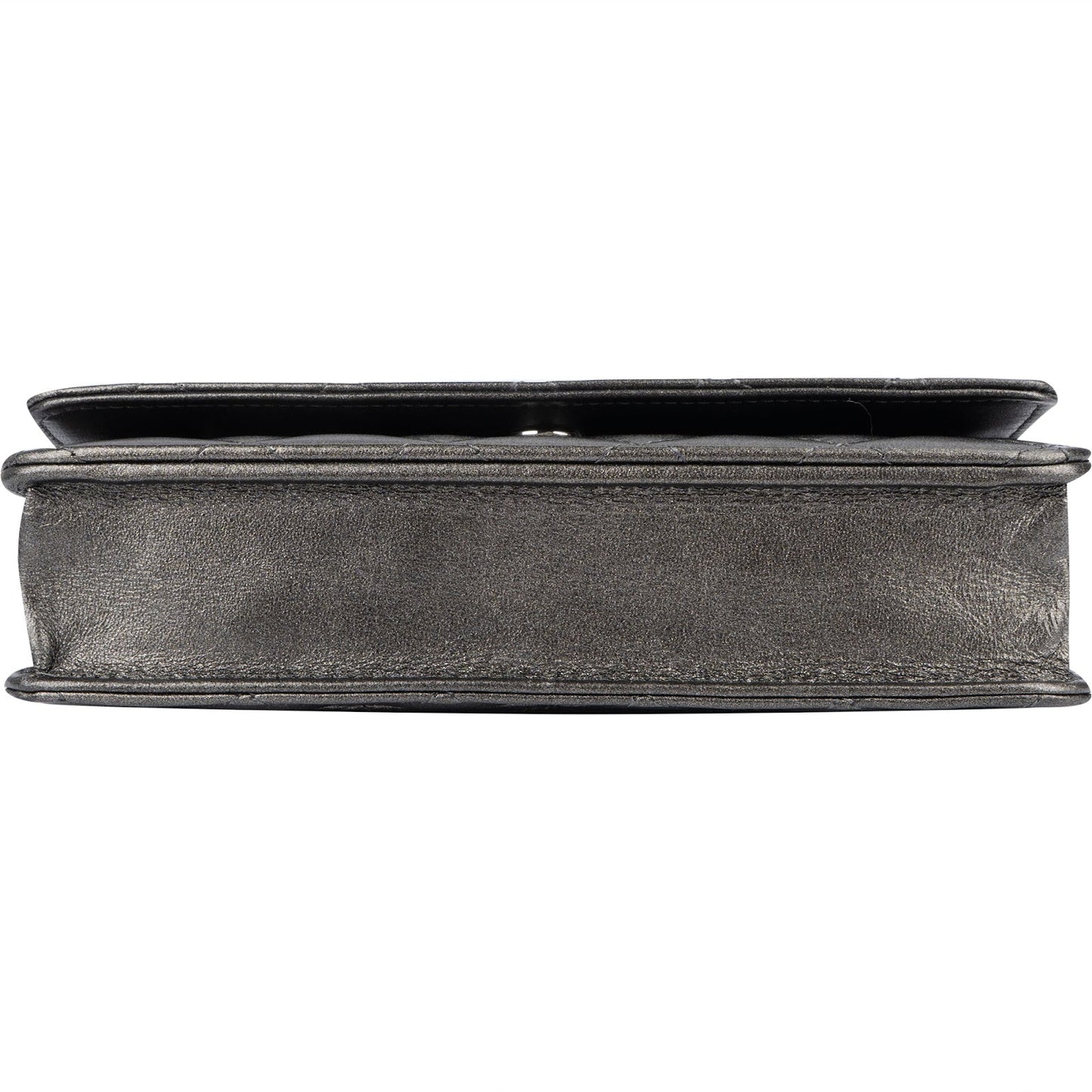 Chanel Quilted Metallic Lambskin Leather Wallet On Chain Crossbody Bag