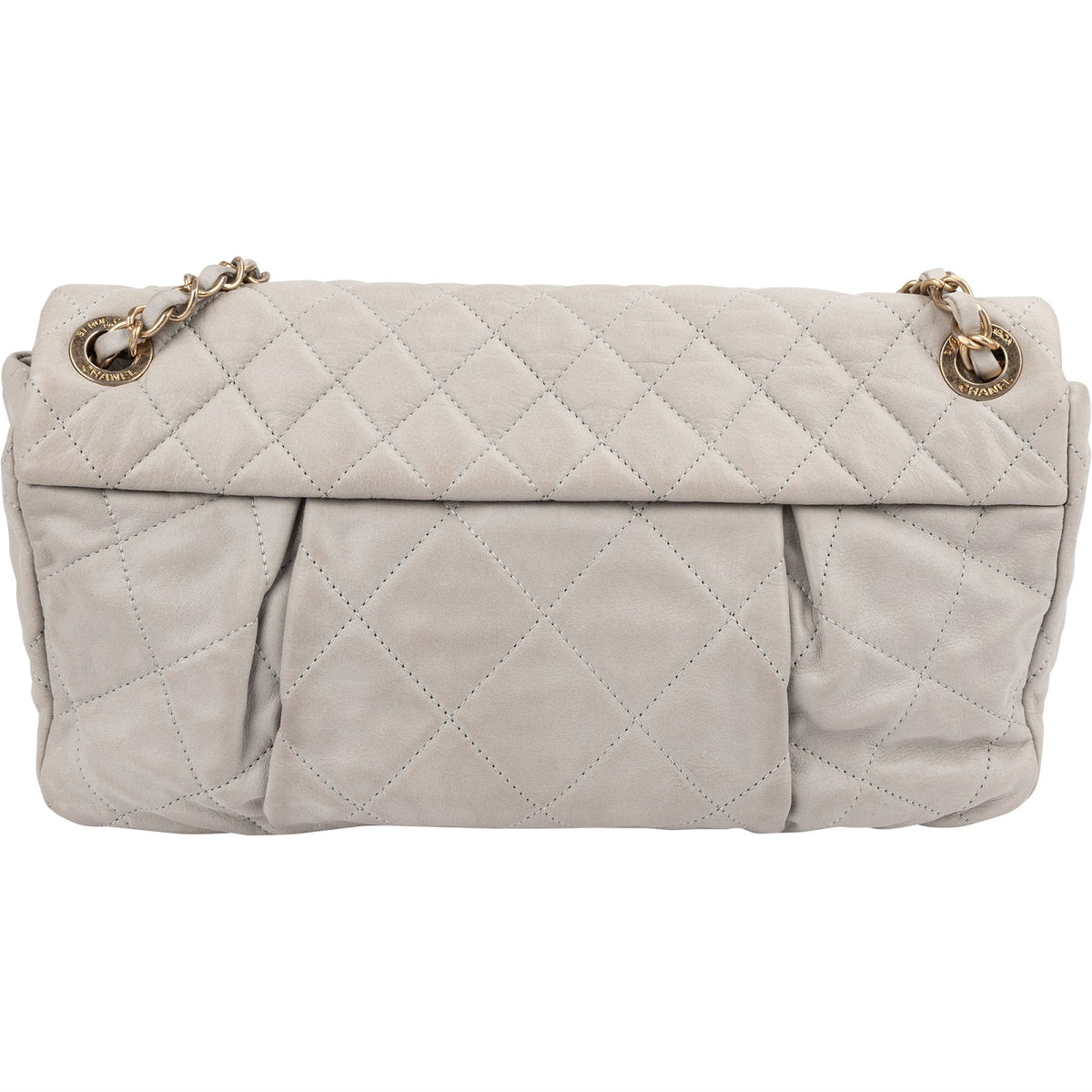 Chanel Quilted Nubuc Easy Single Flap Shoulder Bag