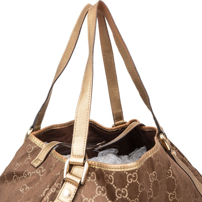 Gucci Monogram GG Metallic Abbey Hobo Shoulder Bag