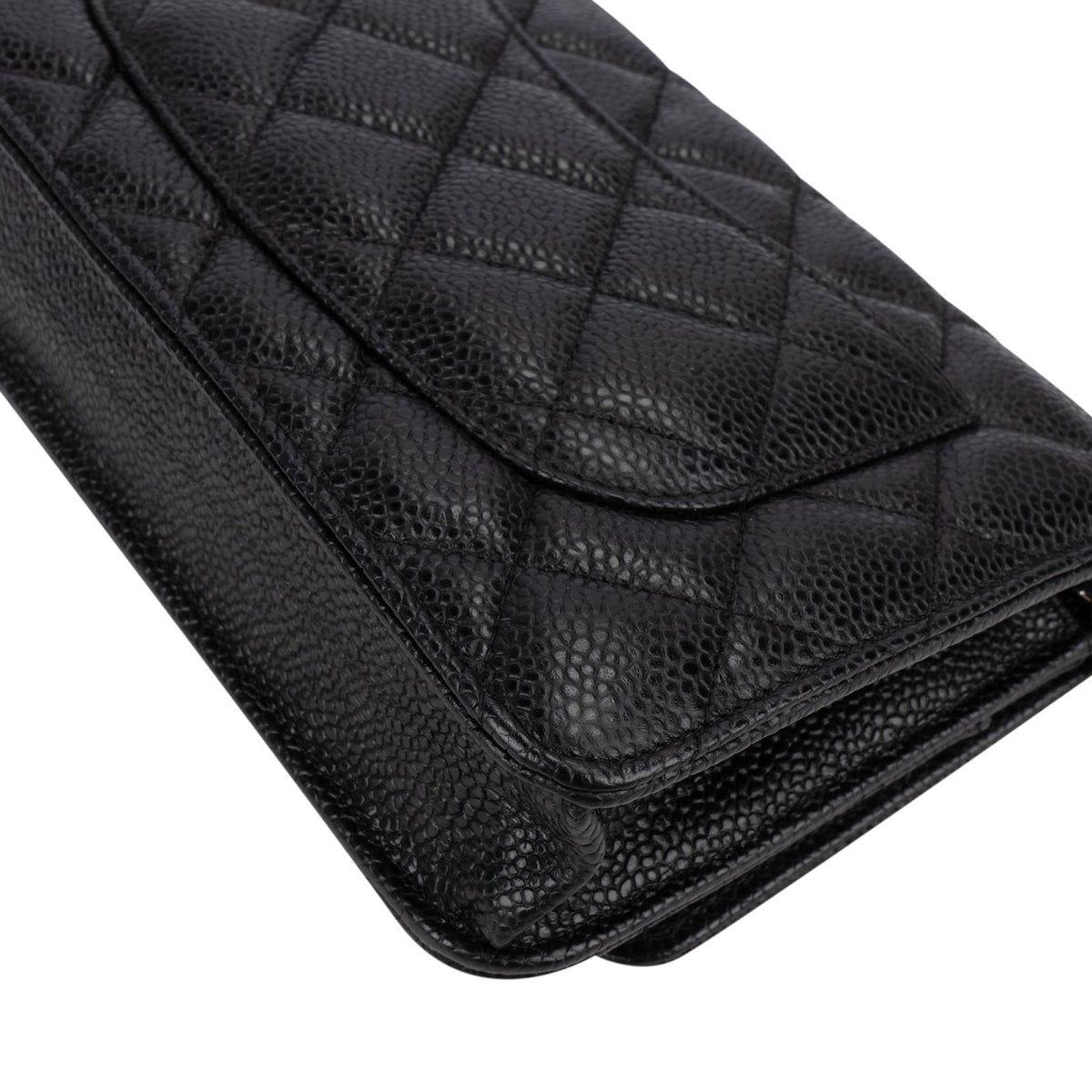 Chanel Quilted Caviar Leather Wallet on Chain Crossbody Bag